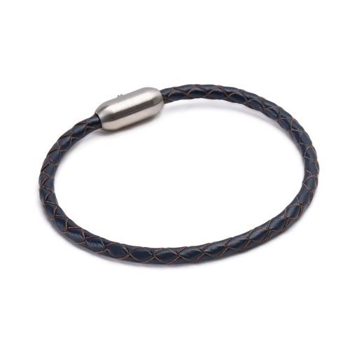Pulseira Clifton de Couro Azul Marinho