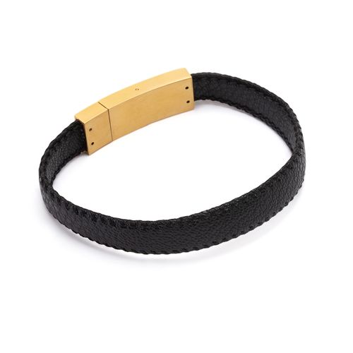 Pulseira Albert de Couro Preto