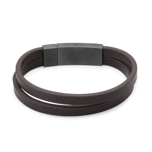 Pulseira Carnegie de Couro Marrom