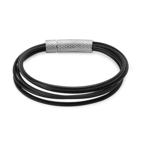 Pulseira Pankow de Couro Preta