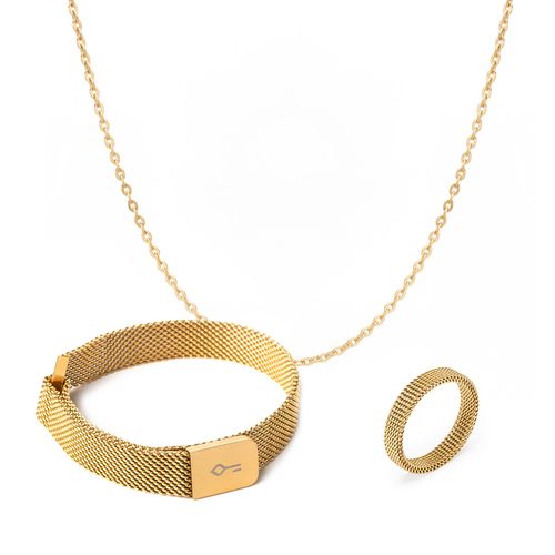Kit Versos de Corrente, Anel e Pulseira: Oval, Parker e Imã