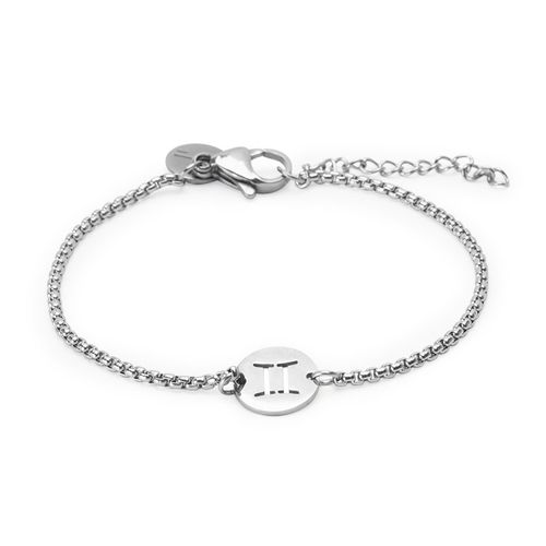 Pulseira Signo Gêmeos de Aço