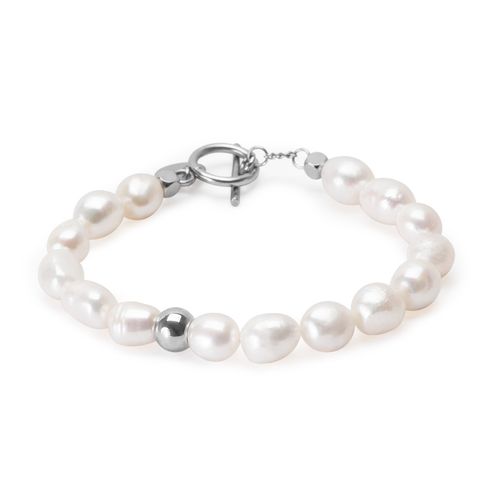 Pulseira Aminé de Pérola Natural Branca