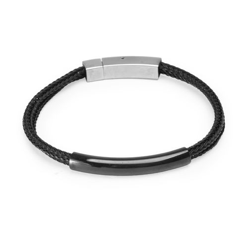 Pulseira Maillol de Cabo de Aço Preto