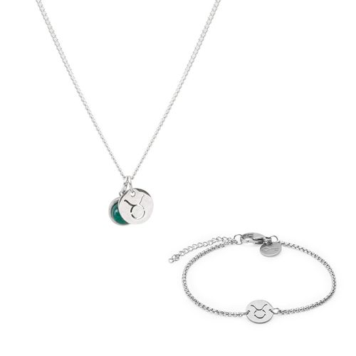 Kit Signo Touro de Pulseira e Colar
