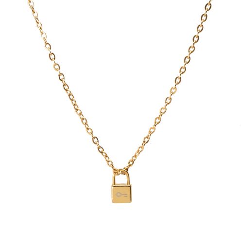 Colar Fleming de Aço Dourado
