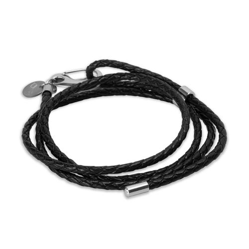 Pulseira Wagon de Couro Preta