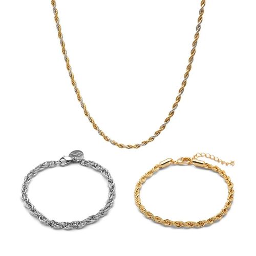 Kit Espontaneidade de Corrente e Pulseiras Femininas
