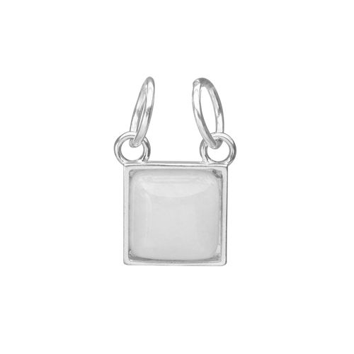 Pingente Hicks de Prata 925 e Pedra Natural Jade Branca