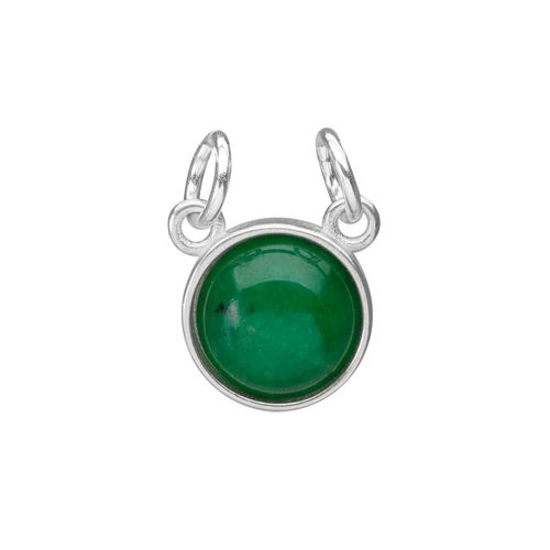 Pingente Millman de Prata 925 e Pedra Natural Verde