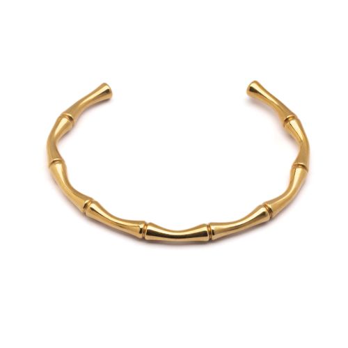 Bracelete Cuff Aranda de Aço Dourado