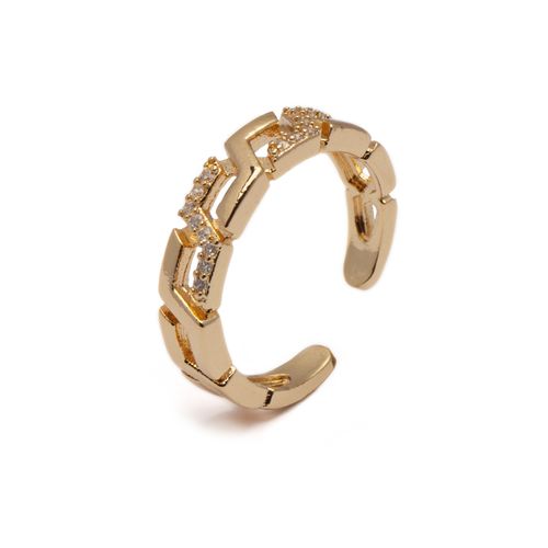 Anel Agnes Dourado com Zircônia