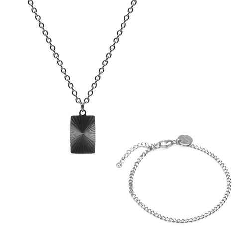 Kit Aço de Colar e Pulseira