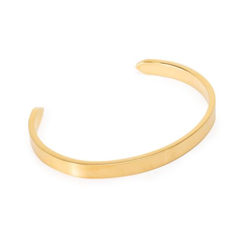 Bracelete Cuff Delorean de Aço Dourada
