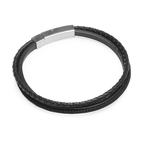 Pulseira Lêdo de Couro Preto