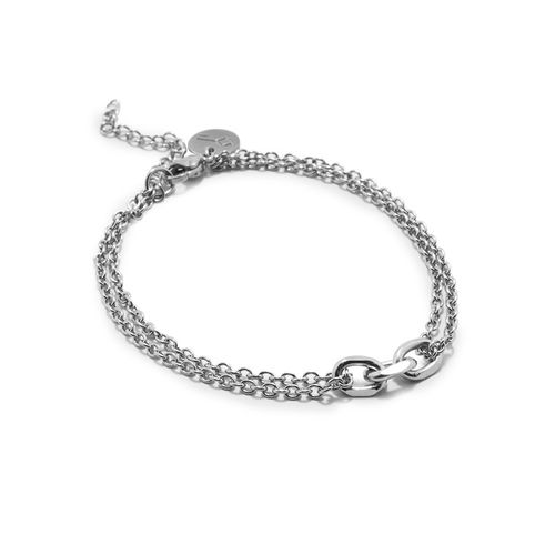 Pulseira Knot de Aço Prata