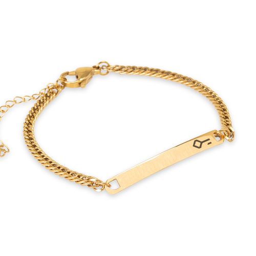 Pulseira Safra de Aço Dourado Personalizável