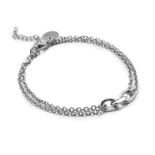 Pulseira Knot de Aço Prata