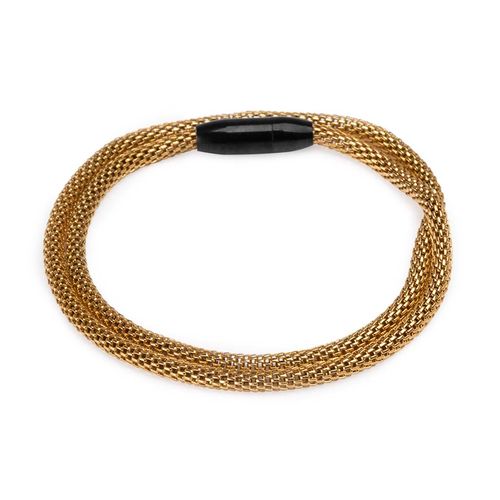 Pulseira Lyles de Cabo de Aço Dourado