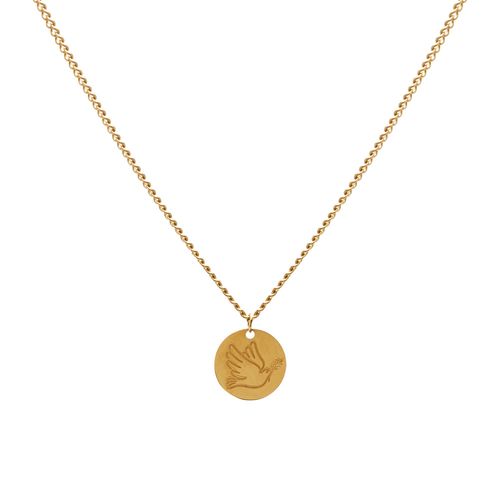 Colar Faith de Aço Dourado