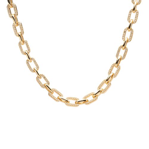 Corrente Charlote Dourado com Zircônia