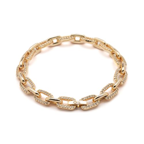 Pulseira Isabella Dourada com Zircônia