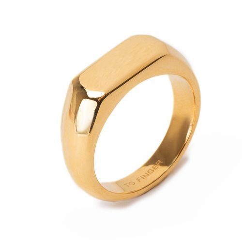 Anel Betina de Aço Dourado