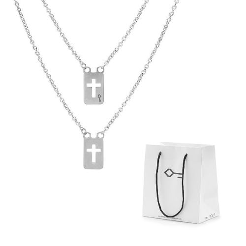 Kit Presente: Escapulário Clausius de Aço + Sacola