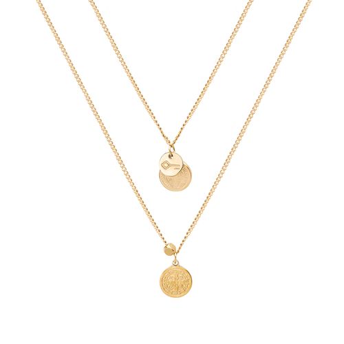 Escapulário Disick de Aço Dourado