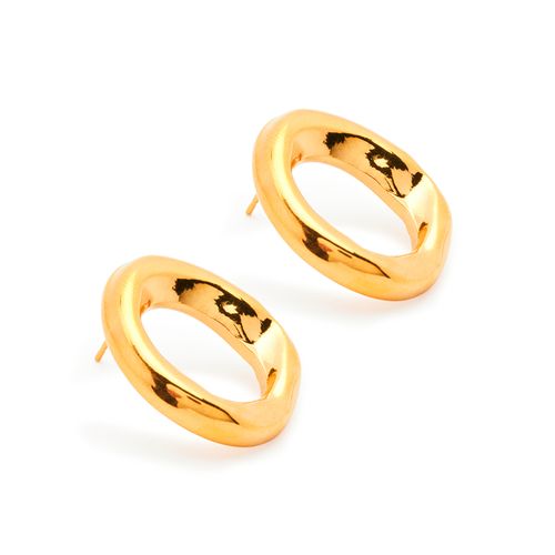 Brinco Victoria de Aço Dourado