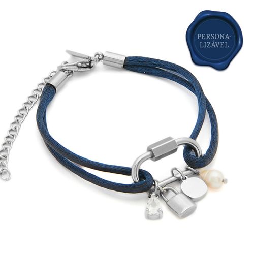 Pulseira Alma Azul Marinho Personalizável