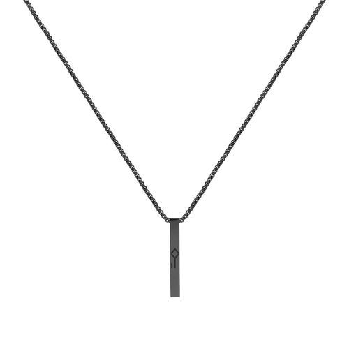 Colar Pitágoras de Aço Preto Personalizável