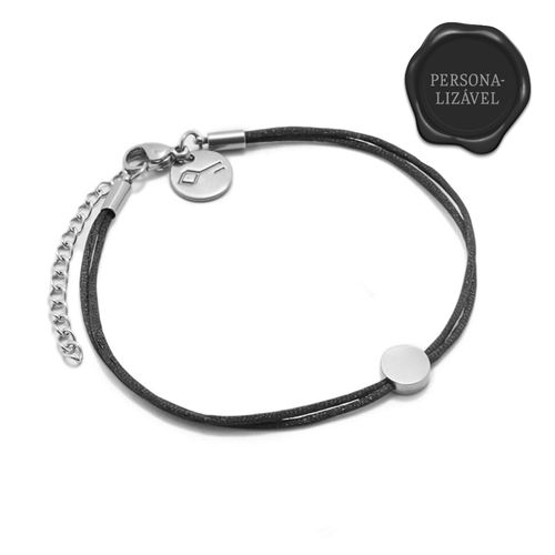 Pulseira Nirvana Preta Personalizável