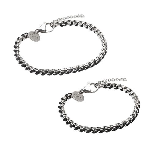 Kit Pai e Filho: Pulseira Obama de Aço