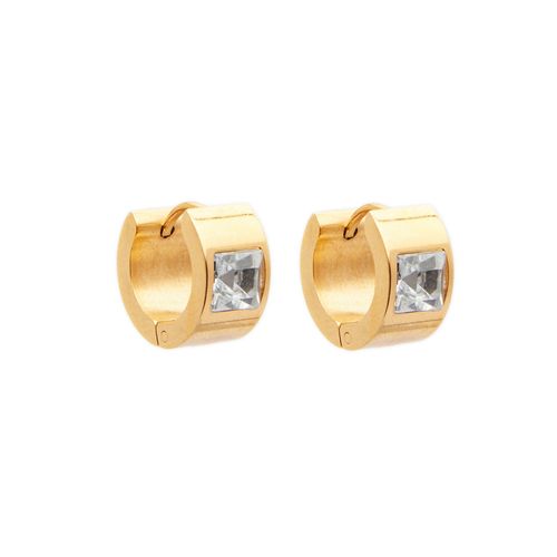 Brinco Gilda de Aço com Zircônia