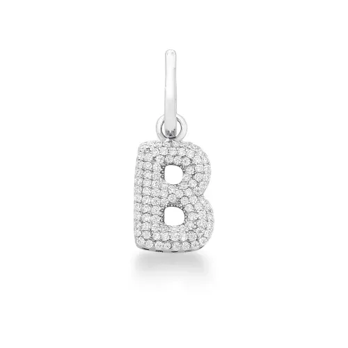 Pingente Letra "B" Alphabet com Zircônia