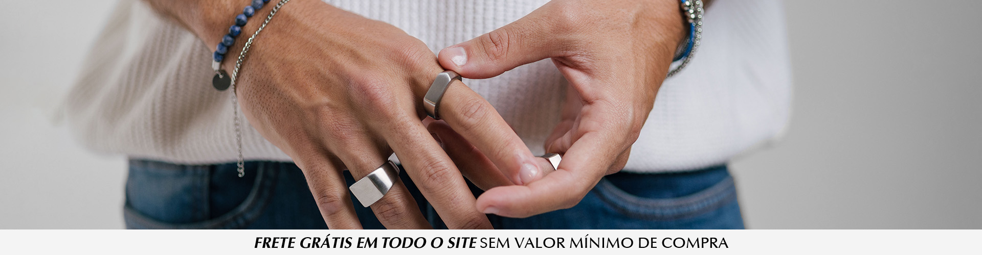 Banner de Pulseiras Masculinas e Correntes